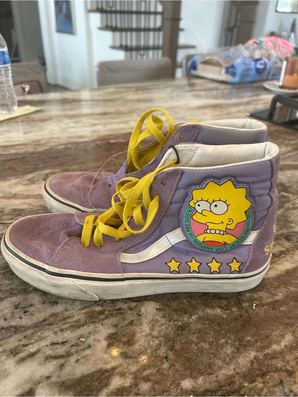 Vans High-Top Sneakers Lisa Simpson got president size W8 have stains wear
